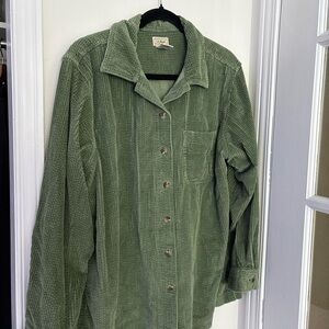 L.L. Bean Men's Olive Corduroy Shirt